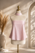 Blush Pink Satin Top with Matching Neckband💕